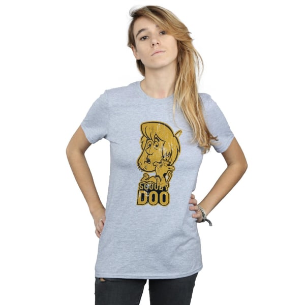 Scooby Doo Dam/Damer Och Shaggy Bomull Boyfriend T-Shirt 3X Sports Grey 3XL