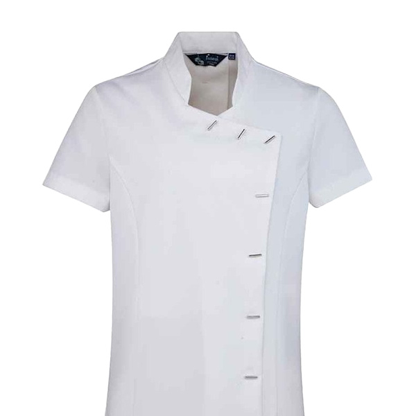 Premier Dam/Kvinnorkidé Kortärmad Tunika 10 UK Vit White 10 UK