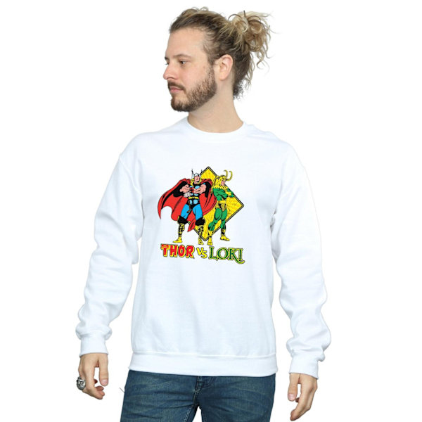 Marvel Herr Thor Vs Loki Sweatshirt S Vit White S