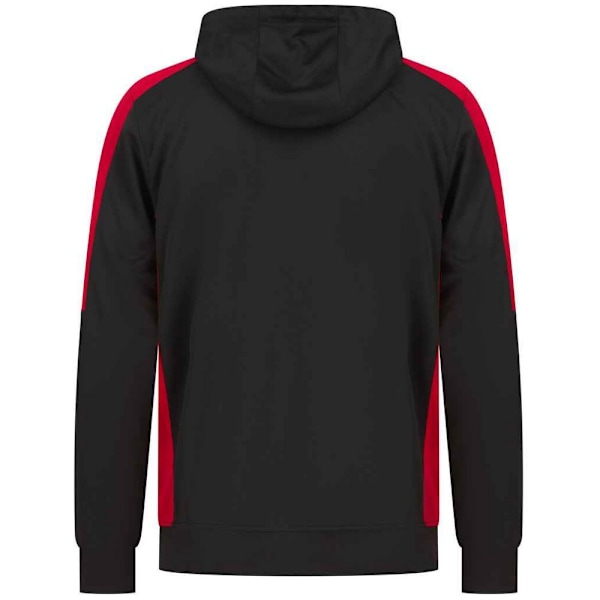 Finden & Hales Unisex Adult Contrast Panel Hoodie XXL Svart/Röd Black/Red XXL