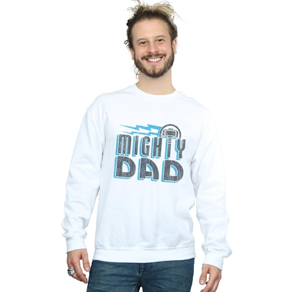 Marvel Herr Thor Mighty Dad Sweatshirt 4XL Vit White 4XL