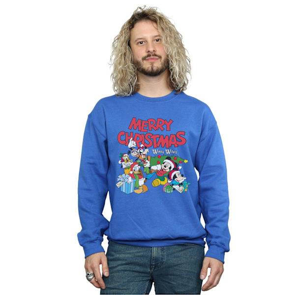 Disney Herr Mickey And Friends Winter Wishes Sweatshirt L Royal Royal Blue L