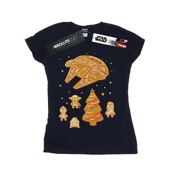 Star Wars Dam/Kvinnor Pepparkakskrigare Bomull T-shirt M Marinblå Navy Blue M