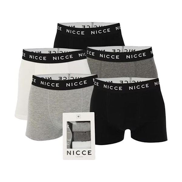 Nicce Haunton Boxerkalsonger för män (5-pack) XL Svart/Grå/Vit Black/Grey/White XL