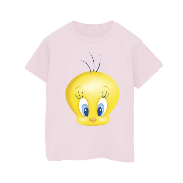 Looney Tunes Tweety Face T-shirt för pojkvän i bomull för dam/dam Baby Pink L