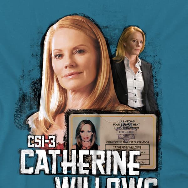 CSI Herr Catherine Willows T-Shirt L Skiffergrå Slate L