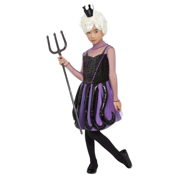Smiffys Förtrollande Havshäxa Kostym för Flickor 7-9 År Svart/Lila Black/Purple 7-9 Years
