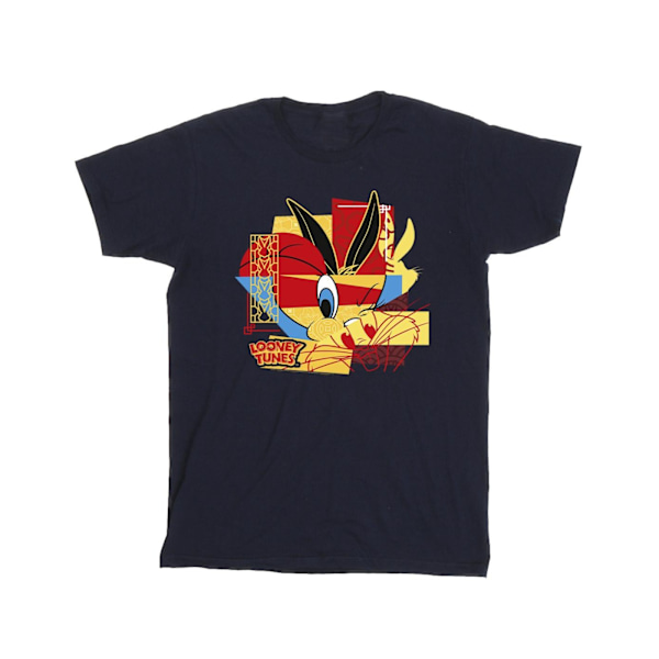 Looney Tunes Girls Tweeday Rabbit Nyår Bomull T-shirt 5-6 år Navy Blue 5-6 Years