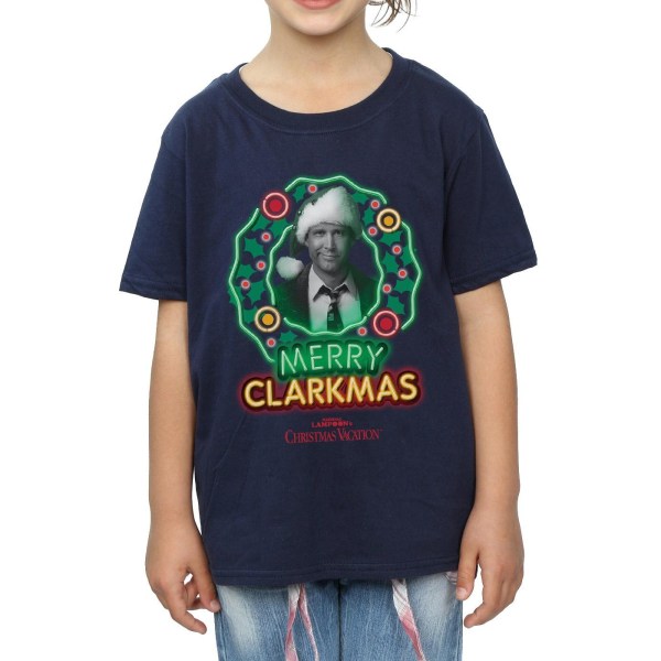 National Lampoon´s Christmas Vacation Girls Greyscale Clarkmas Navy Blue 9-11 Years