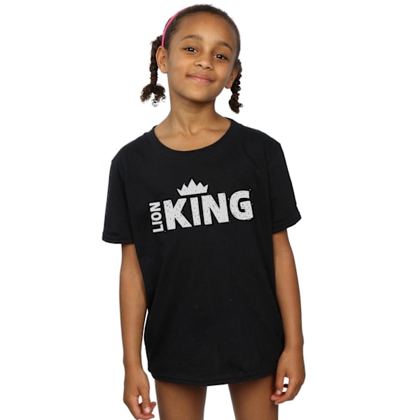 Disney Girls The Lion King Movie Crown Bomull T-shirt 9-11 år Black 9-11 Years