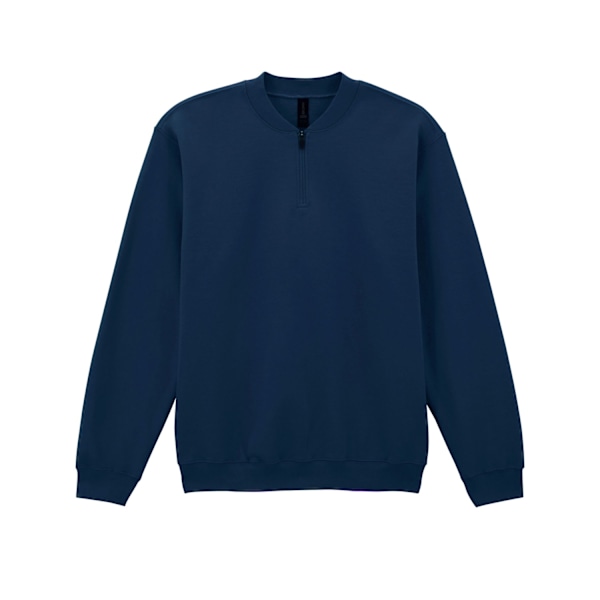 Gildan Unisex Vuxen Softstyle Mellantung Sweatshirt med Kvartsdragkedja Navy M
