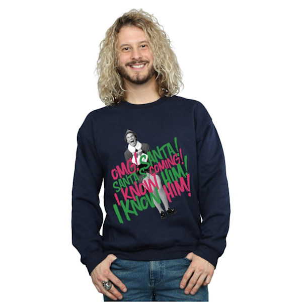 Elf Herr Santa´s Coming Sweatshirt XXL Marinblå Navy Blue XXL