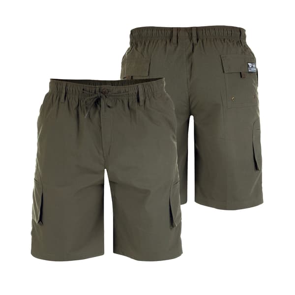 Duke Herr D555 Nick Cargo Shorts med Elastisk Midja M Khaki Khaki M