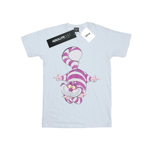 Disney Herr Alice In Wonderland Cheshire Cat Upside Down T-Shir White M
