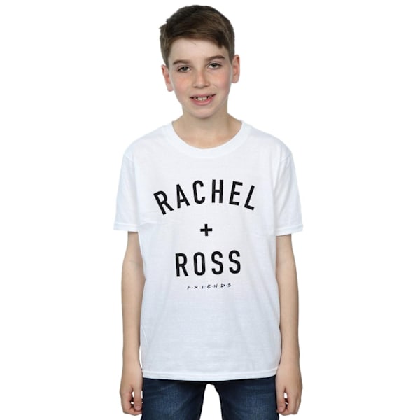 Friends Boys Rachel And Ross Text T-Shirt 7-8 År Vit White 7-8 Years