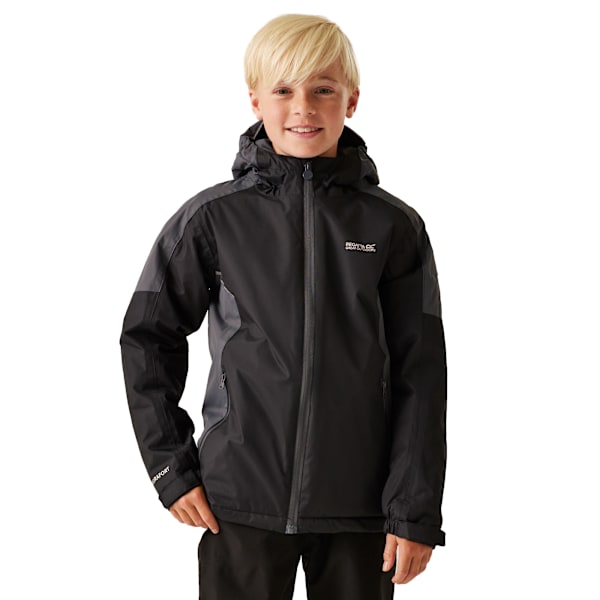 Regatta Barn/Ungdom Hurdle V Vattentät Jacka 9-10 År Bl Black/Seal Grey 9-10 Years