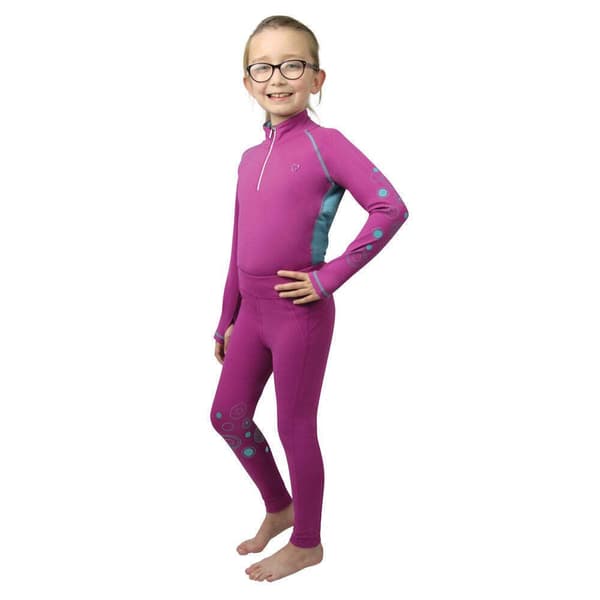 Hy DynaMizs Ecliptic ridbyxor för barn/ungdomar 11-12 år Plum/Teal 11-12 Years