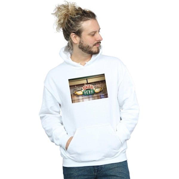 Friends Herr Central Perk Foto Hoodie XL Vit White XL