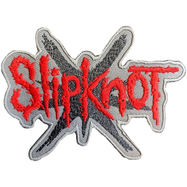 Slipknot Vävd 9-spetsig Stjärna Stryk-på-lapp En Storlek Grå/Röd Grey/Red One Size