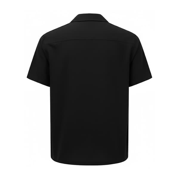 Wombat Herrskjorta, avslappnad passform, S, enfärgad svart Solid Black S