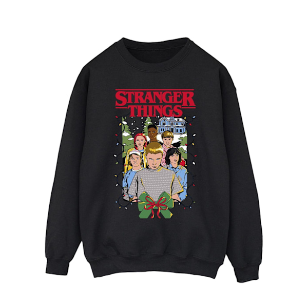 Netflix Mens Stranger Things Jul Affisch Sweatshirt XXL Svart Black XXL