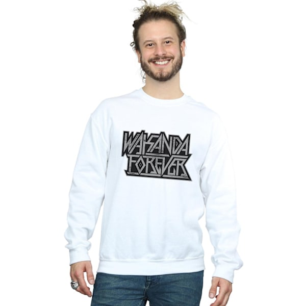 Marvel Wakanda Forever Logo Sweatshirt 5XL Vit White 5XL