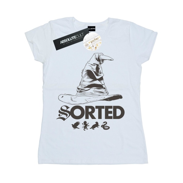 Harry Potter Dam/Kvinnors Sorteringshatt Bomull T-shirt XXL Vit White XXL
