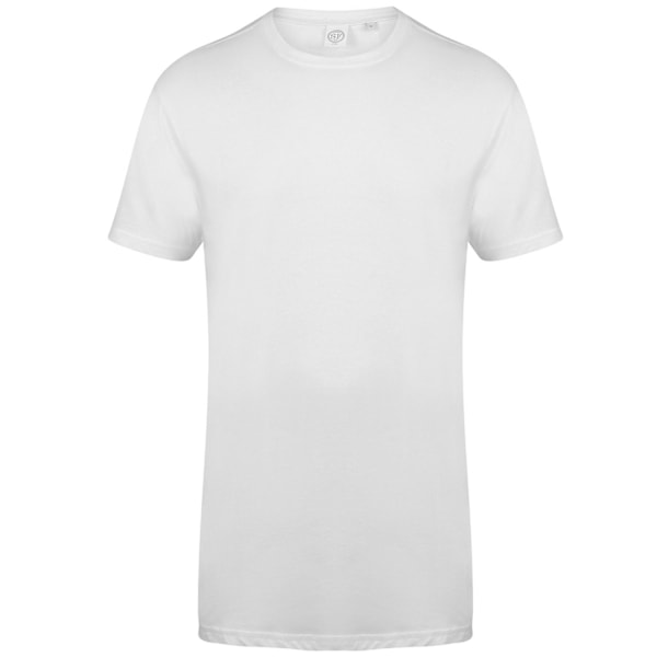 SF Men Mens Dipped Hem Longline T-Shirt M Vit White M