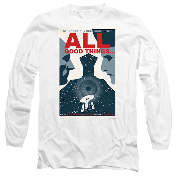 Star Trek Unisex Vuxen The Next Generation Säsong 7 Avsnitt 25 White M