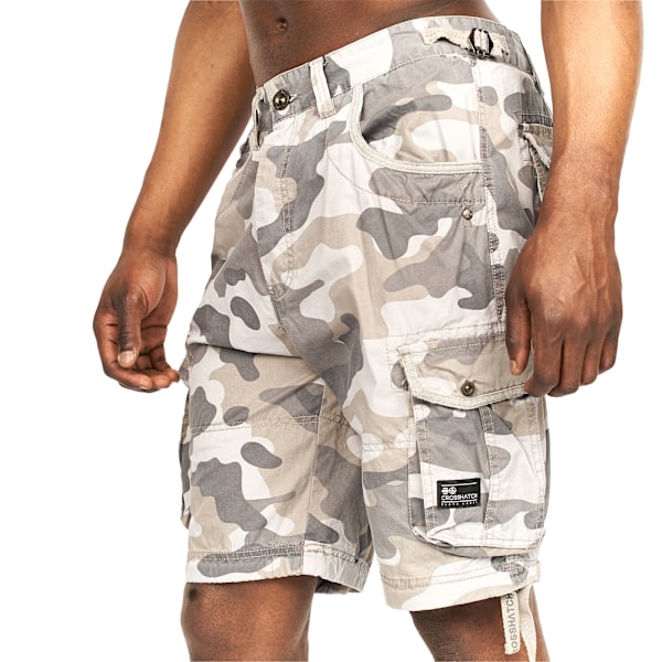 Crosshatch Jimster Camo Cargo Shorts 34R Charcoal Charcoal 34R