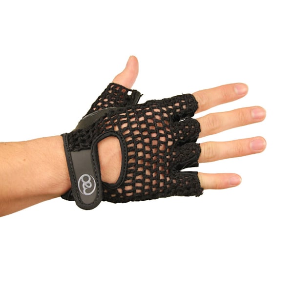 Fitness Mad Herr Läder Mesh Träningshandskar L-XL Svart Black L-XL