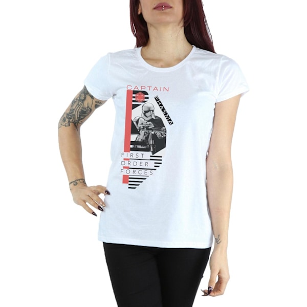 Star Wars Dam/Damer The Last Jedi Captain Phasma Bomull T-shirt S White S