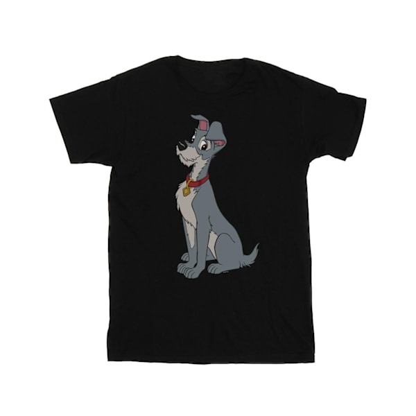 Disney Girls Lady And The Tramp Spaghetti Heart Bomull T-shirt Black 5-6 Years