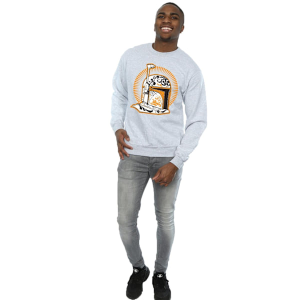 Star Wars Herr Boba Fett Dia De Los Muertos Sweatshirt M Sports Sports Grey M