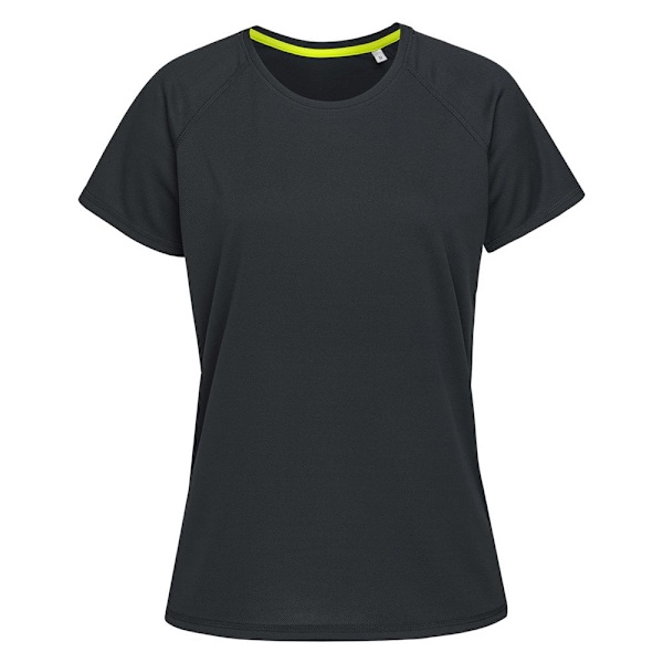 Stedman Dam/Kvinnor Raglan Mesh T-Shirt M Black Opal Black Opal M