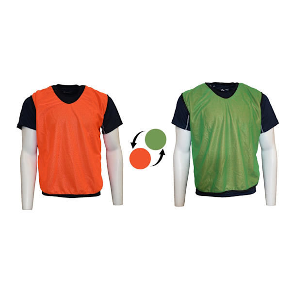 Precision Unisex Vuxen Enfärgad Mesh Vändbar Träningsväst 15 År Orange/Green 15 Years