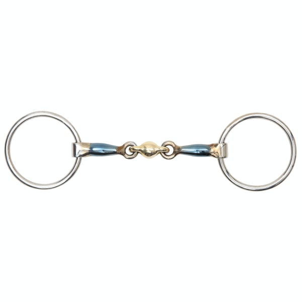 Shires Sweet Iron Lozenge Horse Lös Ring Snaffle Bit 4.5in Bl Blue 4.5in