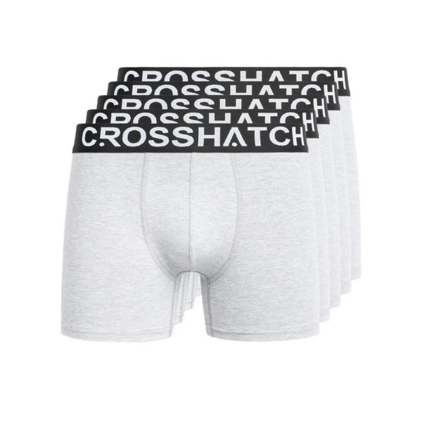 Crosshatch Astral boxer för män (paket med 5) L Grey Marl Grey Marl L