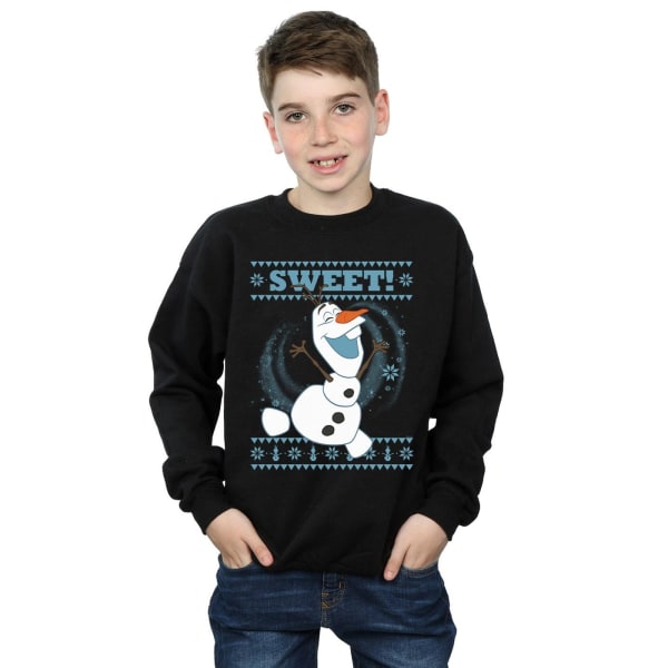 Disney Boys Frozen Olaf Sweet Christmas Sweatshirt 3-4 år Bl Black 3-4 Years