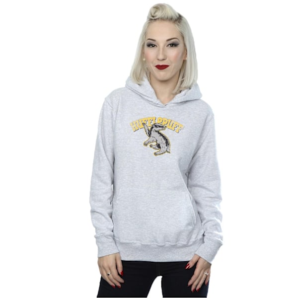 Harry Potter Dam/Kvinnor Hufflepuff Hoodie L Heather Grey Heather Grey L