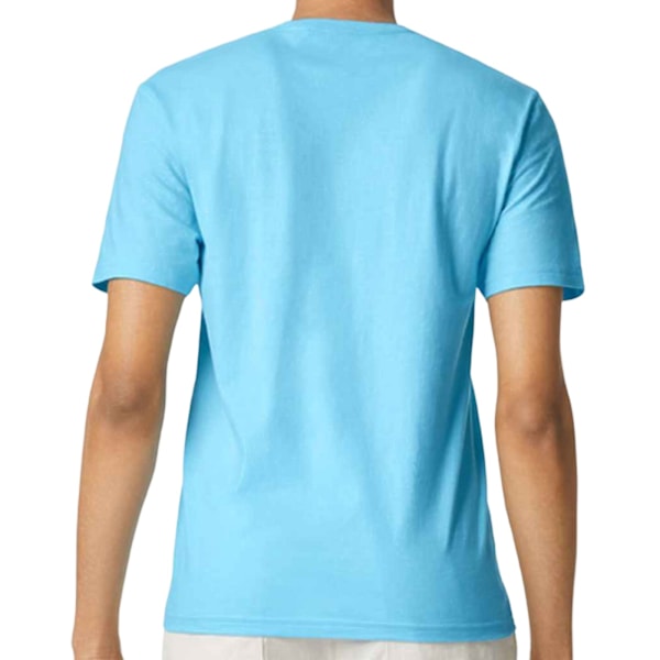 Gildan herr kortärmad mjuk t-shirt M himmelsblå Sky Blue M