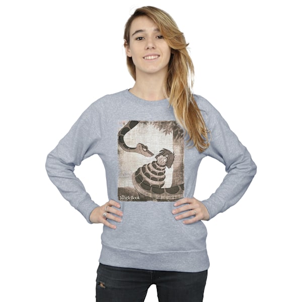 Disney Dam/Kvinnor Djungelboken Hypnos Sweatshirt XXL Han Heather Grey XXL