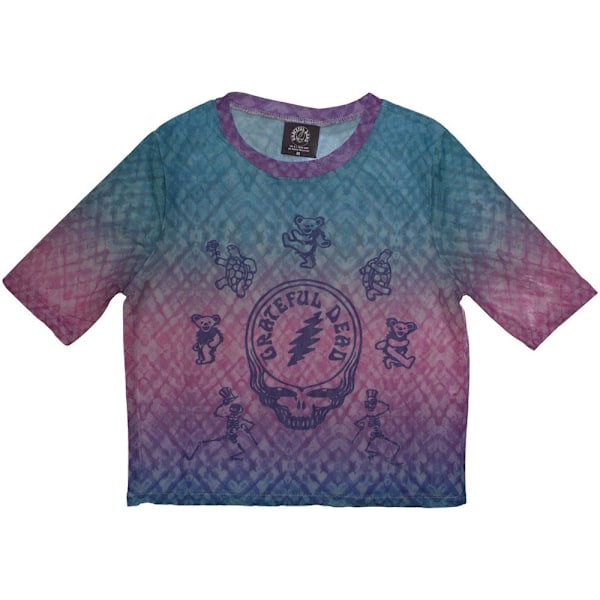 Grateful Dead Dam/Kvinna Dead Egyptian Crop Top XL Blå Blue XL