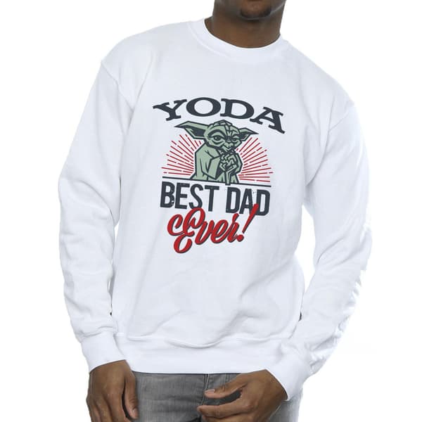 Star Wars Mandalorian Yoda Pappa Sweatshirt M Vit White M