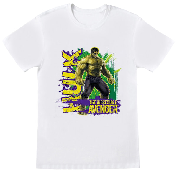 Marvel Girls Avengers Hulk Incredible Avenger Bomull T-shirt 7- White 7-8 Years