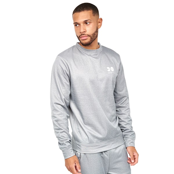 Crosshatch Langtons Crew Neck Track Top M Charcoal för män Charcoal M