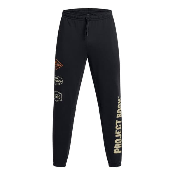 Under Armour Herr Project Rock Joggers med grafiskt tryck M Svart Black M
