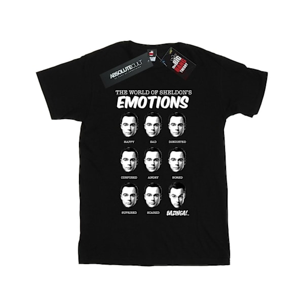 The Big Bang Theory Dam/Damer Emotions Sheldon Bomull Pojkvän T-shirt Black M