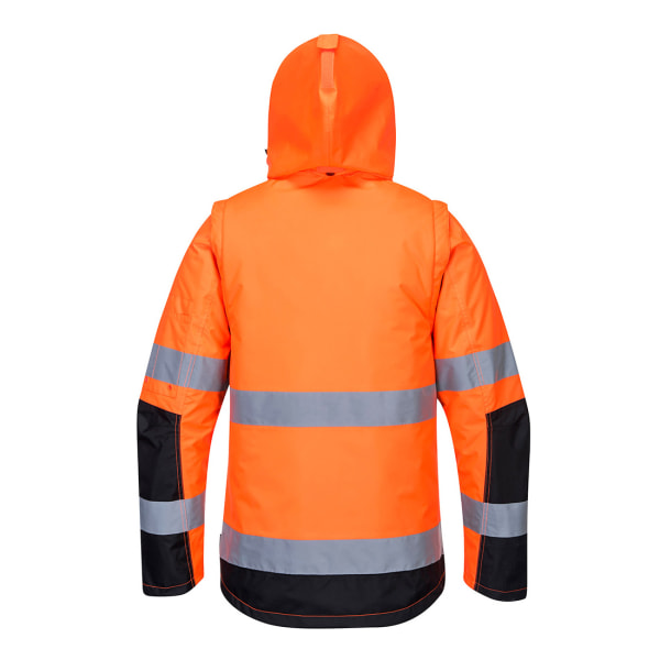 Portwest Mens Hi-Vis 3 In 1 Safety Jacket XL Orange/Svart Orange/Black XL