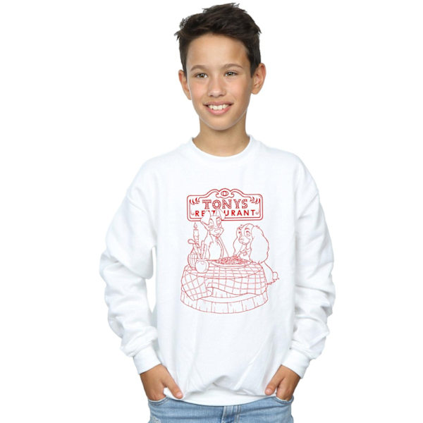 Disney Boys Lady And The Tramp That´s Amore Sweatshirt 12-13 År White 12-13 Years